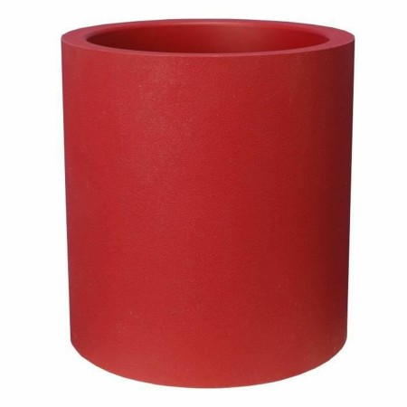 Vaso Riviera Rosso Plastica Rotondo