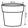 Vaso Elho Bianco Plastica Rotondo Ø 35 cm Ø 35 x 32 cm