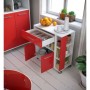 Carrello da Cucina Rosso Bianco ABS (80 x 39 x 87 cm)