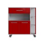 Carrello da Cucina Rosso Bianco ABS (80 x 39 x 87 cm)