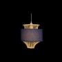 Lampadario DKD Home Decor Nero Poliestere Bambù 220 V 50 W (40 x 40 x 52 cm)