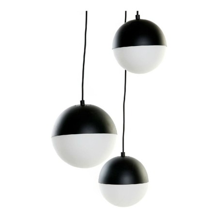 Lampadario DKD Home Decor LA-181949 Cristallo Nero Metallo Bianco 220 V Moderno Palle (40 x 40 x 80 cm)