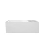 Lavabo Oceanic Lenã Ceramica Quadrato 38 x 38 x 12 cm