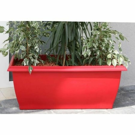 Vaso Riviera Rosso Plastica Rettangolare 80 x 40 cm 80 x 40 x 32 cm