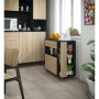 Carrello da Cucina Naturale Nero Rovere (80 cm)