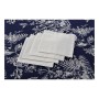 Tovaglia e tovaglioli DKD Home Decor 8424001798797 Bianco Blu Marino (150 x 150 x 0,5 cm)