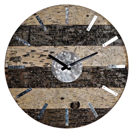 Orologio da Parete DKD Home Decor 8424001775774 Metallizzato Metallo Legno Marrone (40 x 3.6 x 40 cm)