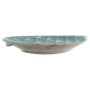 Centrotavola DKD Home Decor Foglio Porcellana Turchese Foglia della pianta (27.5 x 16 x 3 cm)