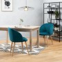 Sedia da Sala da Pranzo Curvy Azzurro 2 Unità 55 x 45 x 99 cm (2 Unità)