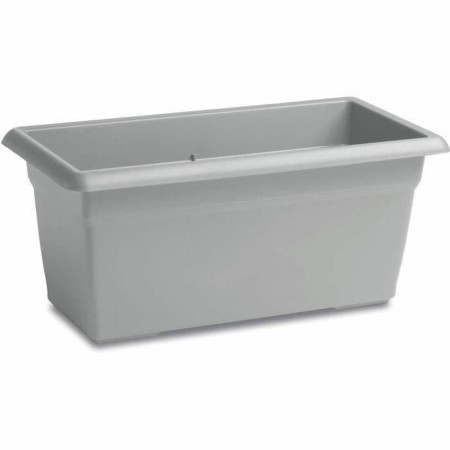 Vaso Mediterraneo Rettangolare Grigio Plastica 80 cm