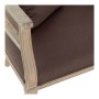 Divano DKD Home Decor Marrone Lino Legno d'albero della gomma Tradizionale (122 x 69 x 72 cm)