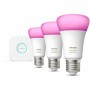 Lampadina Intelligente Philips Kit de inicio: 3 bombillas inteligentes E27 (1100) 9 W E27 6500 K 806 lm