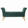 Panca DKD Home Decor 8424001795512 Naturale Legno Poliestere Verde (130 x 44 x 69 cm)