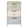 Cassettiera DKD Home Decor Naturale Grigio Beige Per bambini Rosa chiaro Legno di paulownia (40 x 31 x 73,5 cm)