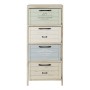 Cassettiera DKD Home Decor  Naturale Azzurro Verde Per bambini Legno di paulownia (40 x 31 x 94,5 cm)