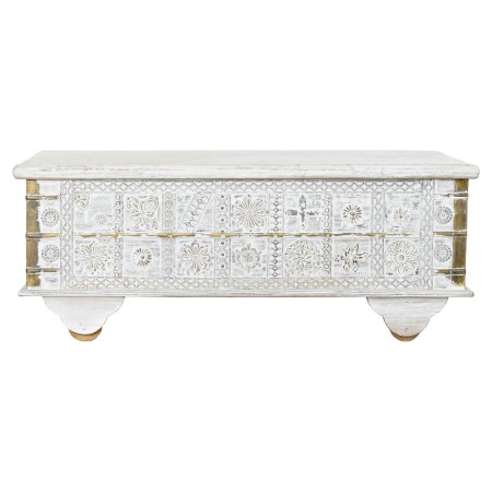 Tavolo aggiuntivo DKD Home Decor Bianco Metallo Dorato Legno di mango (115 x 60 x 45 cm)