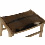 Panca DKD Home Decor 8424001823215 Naturale Teca Marrone Pelle (65 x 47 x 42 cm)