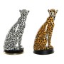 Statua Decorativa DKD Home Decor Resina Leopardo (2 pcs) (16 x 16 x 32 cm)