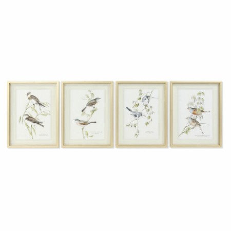 Quadro DKD Home Decor S3017833 Uccelli (35 x 2,5 x 45 cm) (4 Unità)