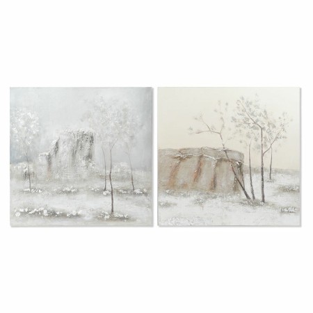 Quadro DKD Home Decor Tela Alberi (100 x 3,8 x 100 cm) (2 Unità)