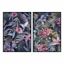 Quadro DKD Home Decor Tropicale Foglia della pianta (53 x 4,3 x 73 cm) (2 Unità)