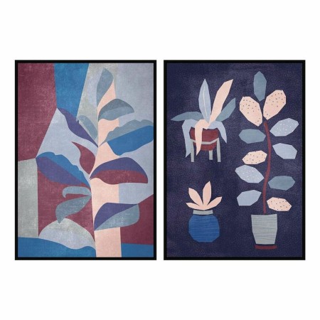 Quadro DKD Home Decor Fiori Moderno (83 x 4,5 x 123 cm) (2 Unità)