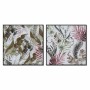 Quadro DKD Home Decor Tropicale Foglia della pianta (82,5 x 4,5 x 82,5 cm) (2 Unità)