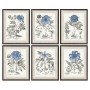 Quadro DKD Home Decor Fiori Moderno (6 Unità) (50 x 2 x 65 cm)