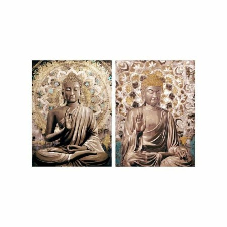 Quadro DKD Home Decor S3018278 Buddha Orientale (90 x 3 x 120 cm) (2 Unità)