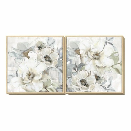 Quadro DKD Home Decor Fiori (80 x 4 x 80 cm) (2 pcs)