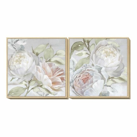 Quadro DKD Home Decor Fiori (80 x 4 x 80 cm) (2 pcs)