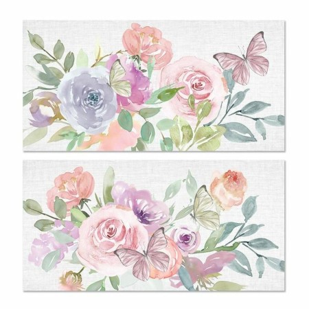 Quadro DKD Home Decor Fiori (120 x 3 x 60 cm) (2 pcs)