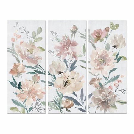 Quadro DKD Home Decor Fiori (3 pcs) (55 x 3 x 135 cm)