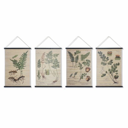 Tela DKD Home Decor Piante botaniche (4 pcs) (60 x 2 x 90 cm)