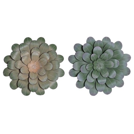 Decorazione da Parete DKD Home Decor S3018930 Fiore Metallo Menta (60 x 8 x 60 cm) (60 cm) (2 pcs)