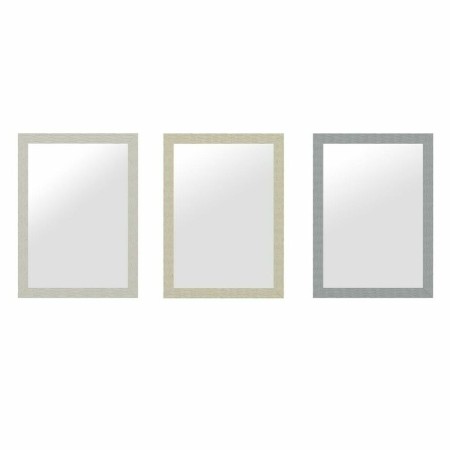 Specchio da parete DKD Home Decor S3019343 Cristallo Grigio Beige Bianco PS 3 Unità (70 x 2 x 96 cm)