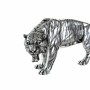 Statua Decorativa DKD Home Decor Tigre Argentato Resina (31 x 7.5 x 13.5 cm)