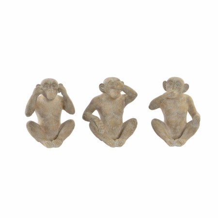 Statua Decorativa DKD Home Decor Scimmia Resina (3 pcs) (19 x 17 x 25 cm)