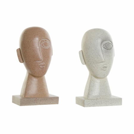 Statua Decorativa DKD Home Decor Beige Terracotta Resina (14.5 x 10.5 x 27.5 cm) (14 cm) (2 pcs)