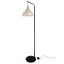 Lampada da Terra DKD Home Decor Nero Metallo Marrone Rattan (40 x 40 x 160 cm)