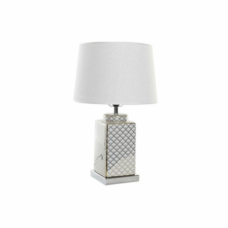 Lampada da tavolo DKD Home Decor Mosaico Dorato Bianco 220 V 50 W (35 x 35 x 57 cm)