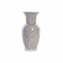 Vaso DKD Home Decor Porcellana Azzurro Arancio Orientale (13 x 13 x 31 cm)