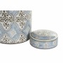 Vaso DKD Home Decor Porcellana Beige Azzurro Arabo (18 x 18 x 30 cm)