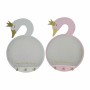 Specchio da parete DKD Home Decor Legno Bianco Rosa chiaro (43 x 4 x 30 cm) (2 pcs)