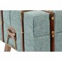 Panca DKD Home Decor  Metallo Poliestere Blu Marino Legno MDF (102 x 42 x 40 cm)