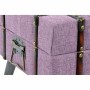 Panca DKD Home Decor  Metallo Poliestere Fucsia Legno MDF (102 x 42 x 40,5 cm)