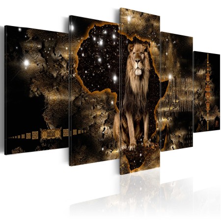 Quadro - Golden Lion (5 Parts) Wide