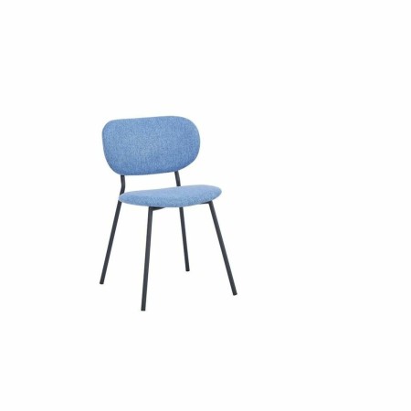 Sedia da Sala da Pranzo DKD Home Decor Azzurro Poliestere Metallo (52 x 47 x 77 cm)