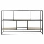 Scaffale DKD Home Decor Nero Dorato Alluminio 3 Mensole (140 x 30 x 85 cm)