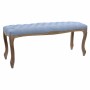 Panca DKD Home Decor  Azzurro Poliestere Legno d'albero della gomma Marrone Chiaro (110 x 37 x 48 cm)